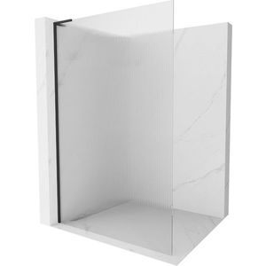 MEXEN/S - Kioto L Sprchová zástena WALK-IN 80 x 200, prúžky, čierna 800-080-103-70-09 vyobraziť