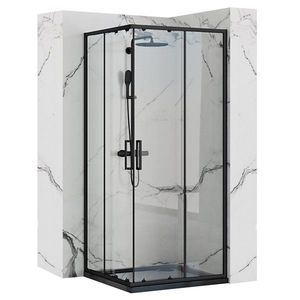 Sprchovací kút Rea Punto 90x90 čierny vyobraziť