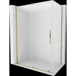 MEXEN/S - Velár sprchovací kút, posuvné dvere 130 x 75, dekor, zlato 871-130-075-31-50 vyobraziť