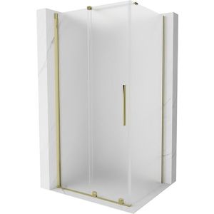 MEXEN/S - Velár sprchovací kút, posuvné dvere 130 x 90, dekor, zlato 871-130-090-31-50 vyobraziť