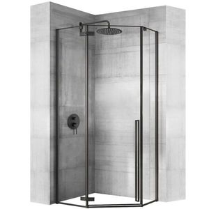 Sprchový kút Rea DIAMOND 80x80 cm čierny mat vyobraziť