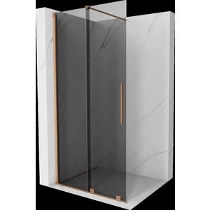 MEXEN/S - Velar Sprchová zástena posuvná Walk-in 70 x 200, grafit 8 mm, meď kartáčovaná 871-070-000-43-65 vyobraziť