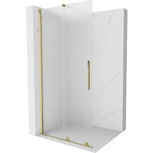 MEXEN/S - Velar Sprchová zástena posuvná Walk-in 75 x 200, dekor 8 mm, zlato 871-075-000-33-50 vyobraziť