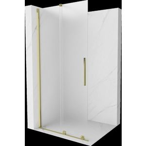MEXEN/S - Velar Sprchová zástena posuvná Walk-in 110 x 200, dekor 8 mm, zlato 871-110-000-33-50 vyobraziť