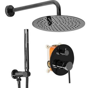 Sprchový set podomietkový Rea Lungo + box čierny vyobraziť