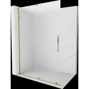 MEXEN/S - Velar Sprchová zástena posuvná Walk-in 130 x 200, dekor 8 mm, zlato 871-130-000-33-50 vyobraziť