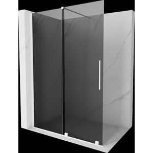 MEXEN/S - Velar Sprchová zástena posuvná Walk-in 130 x 200, grafit 8 mm, biela 871-130-000-43-20 vyobraziť