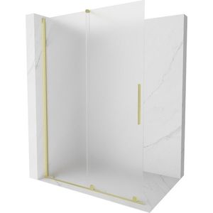 MEXEN/S - Velar Sprchová zástena posuvná Walk-in 160 x 200, dekor 8 mm, zlato kefovaná 871-160-000-33-55 vyobraziť