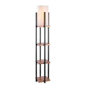 Stojacia lampa Nora VI čierna matná/medená vyobraziť