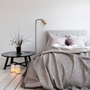 Stojacia lampa Emek 120 cm čierno-zlatá vyobraziť