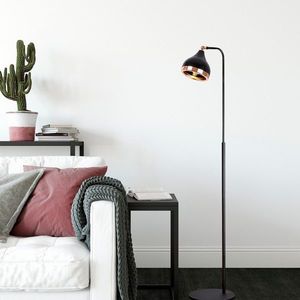Stojacia lampa Yıldo 165 cm čierno-medená vyobraziť
