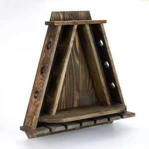 Stojan na víno DREVO 57 cm hnedý vyobraziť