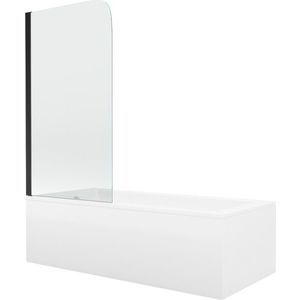 MEXEN/S - Cubik obdĺžniková vaňa 160 x 70 cm s panelom + vaňová zástena 70, transparent, čierna 550316070X9007017000 vyobraziť