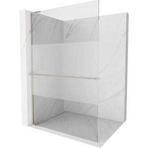 MEXEN/S - Kioto+ L Sprchová zástena WALK-IN s poličkou a držiakom uterákov 80 x 200, transparent/dekor, nikel kartáčovaná 800-080-123-97-35 vyobraziť