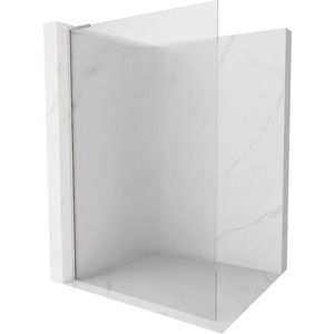 MEXEN/S - Kioto L Sprchová zástena WALK-IN 100 x 200, prúžky, nikel kefovaná 800-100-103-97-09 vyobraziť
