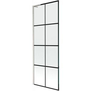 MEXEN/S - Next L vaňová zástena FIX 70 x 150, čierna vzor, nikel kartáčovaná 895-070-000-03-77-97 vyobraziť