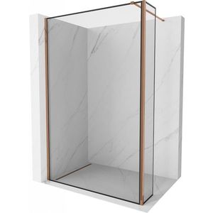 MEXEN/S - Kyoto Sprchová zástena WALK-IN 90 x 40, čierna vzor, ružové zlato 800-090-212-60-70-040 vyobraziť