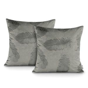 Súprava dvoch obliečiek na vankúš AmeliaHome Velvet Peacock šedá vyobraziť