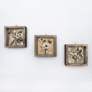 Súprava nástenných obrazov Brodler 15x15 cm 3 ks béžová vyobraziť