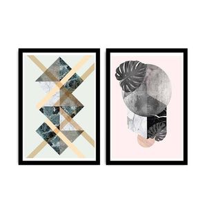Sada nástenných obrazov Profitola 36x51 cm 2 ks biela/šedá vyobraziť