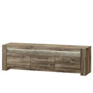 Televízny stolík Belveder 25 158 cm s LED osvetlením dub Stirling vyobraziť