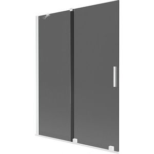 MEXEN/S - Velar dvojkrídlová posuvná vaňová zástena 130 x 150, grafit, biela 896-130-000-41-20 vyobraziť