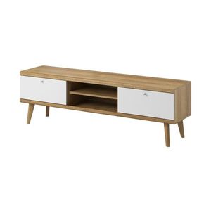 Televízny stolík Primo 160 cm dub Riviéra/biely vyobraziť
