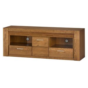Televízny stolík Velvet II 25 161 cm z masívu s LED osvetlením dub Rustikal vyobraziť