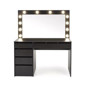 Toaletný stolík HOLLYWOOD s LED osvetlením 120 cm čierny vyobraziť