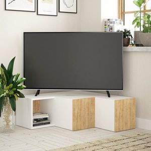 TV stolík COMPACT 90 cm biely/dub vyobraziť