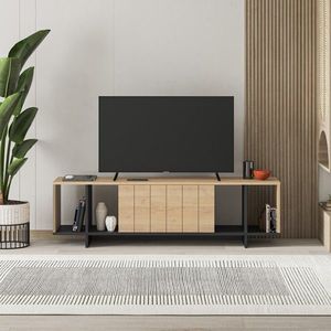 TV stolík Houseland Zitano dub prírodný/čierny vyobraziť