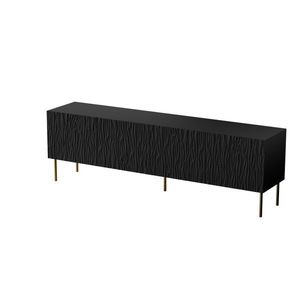 TV skrinka Jungle 190 cm čierna/zlatá vyobraziť