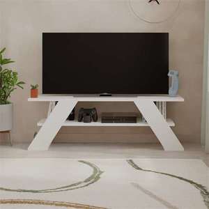 TV stolík Houseland Farfalla 120 cm biely vyobraziť