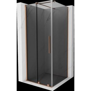 MEXEN/S - Velár sprchovací kút, posuvné dvere 110 x 110, grafit, meď kartáčovaná 871-110-110-41-65 vyobraziť