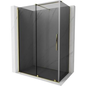 MEXEN/S - Velár sprchovací kút, posuvné dvere 130 x 70, grafit, zlato 871-130-070-41-50 vyobraziť