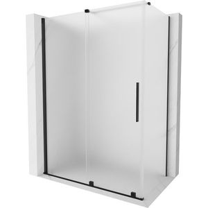 MEXEN/S - Velár sprchovací kút, posuvné dvere 130 x 75, dekor, čierna 871-130-075-31-70 vyobraziť