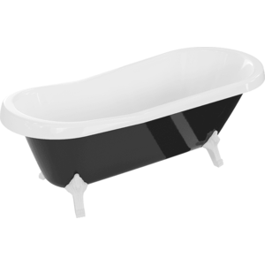 Vaňa MEXEN RETRO 170 × 75 čierno-biela vyobraziť