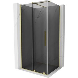 MEXEN/S - Velár sprchovací kút, posuvné dvere 130 x 85, grafit, zlato kartáčovaná 871-130-085-41-55 vyobraziť