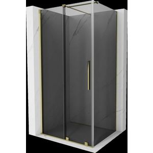 MEXEN/S - Velár sprchovací kút, posuvné dvere 130 x 90, grafit, zlato 871-130-090-41-50 vyobraziť