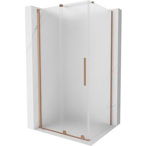 MEXEN/S - Velár sprchovací kút, posuvné dvere 130 x 100, dekor, meď kartáčovaná 871-130-100-31-65 vyobraziť