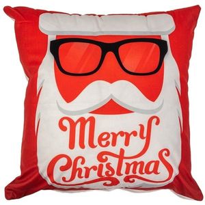 Vianočná 3D obliečka na vankúš Veselé Vianoce Santa 45x45 cm biela/červená vyobraziť
