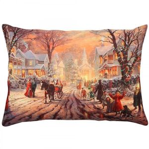 Vianočný dekoračný vankúš STARLIT 33x48 cm červený vyobraziť