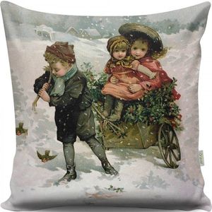 Vianočný dekoračný vankúš TUNES IV 43x43 cm biely vyobraziť