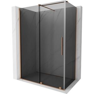 MEXEN/S - Velár sprchovací kút, posuvné dvere 140 x 70, grafit, meď kartáčovaná 871-140-070-41-65 vyobraziť