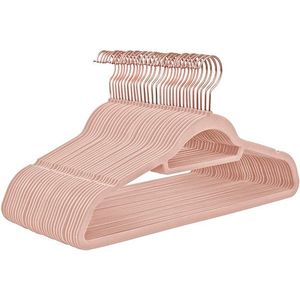 Velúrové vešiaky 30 kusov ružové vyobraziť