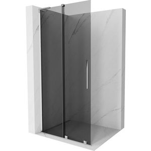 MEXEN/S - Velar L Sprchová zástena posuvná Walk-in 110 x 200, grafit 8 mm, chróm 871-110-003-43-01 vyobraziť