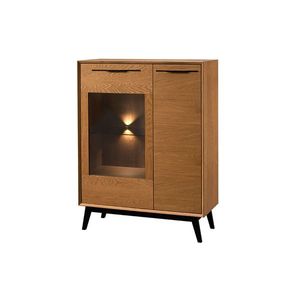 Vitrína Lazure 15 s LED osvetlením 95 cm dub Rustikal karamelový vyobraziť