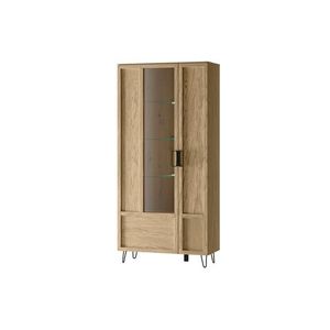 Vitrína Limbo 12 95 cm z masívu s LED osvetlením dub Artisan vyobraziť