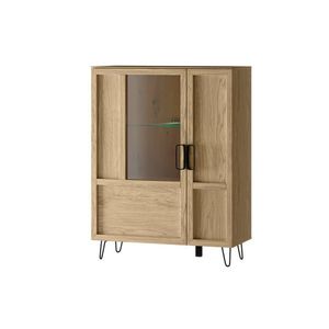 Vitrína Limbo 15 95 cm z masívu s LED osvetlením dub Artisan vyobraziť