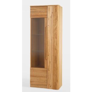 Vitrína London 10 72 cm z masívu s LED osvetlením dub prírodný vyobraziť
